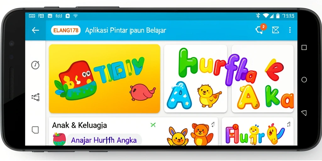Tampilan antarmuka ELANG178 yang interaktif dan ramah anak.