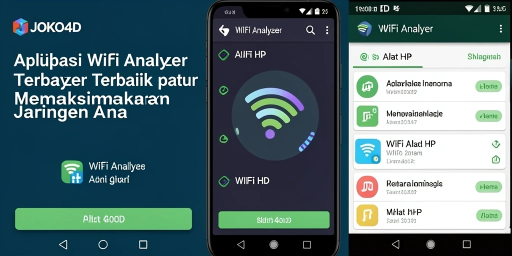 Tampilan antarmuka aplikasi JOKO4D sebagai WiFi Analyzer yang user-friendly.