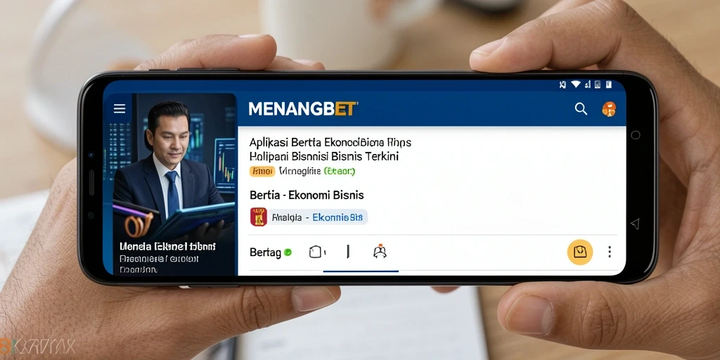 Tampilan utama aplikasi MENANGBET dengan berita ekonomi terbaru.