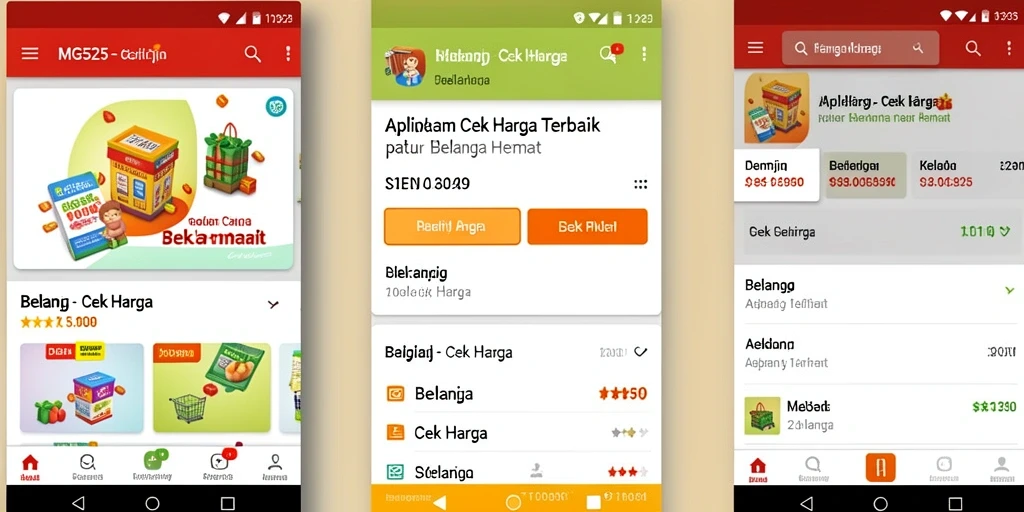Tampilan utama aplikasi MG525 untuk cek harga dengan mudah.