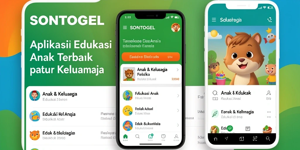 Tampilan antarmuka <strong>SONTOGEL</strong> yang ramah anak dengan fitur edukatif menarik.
