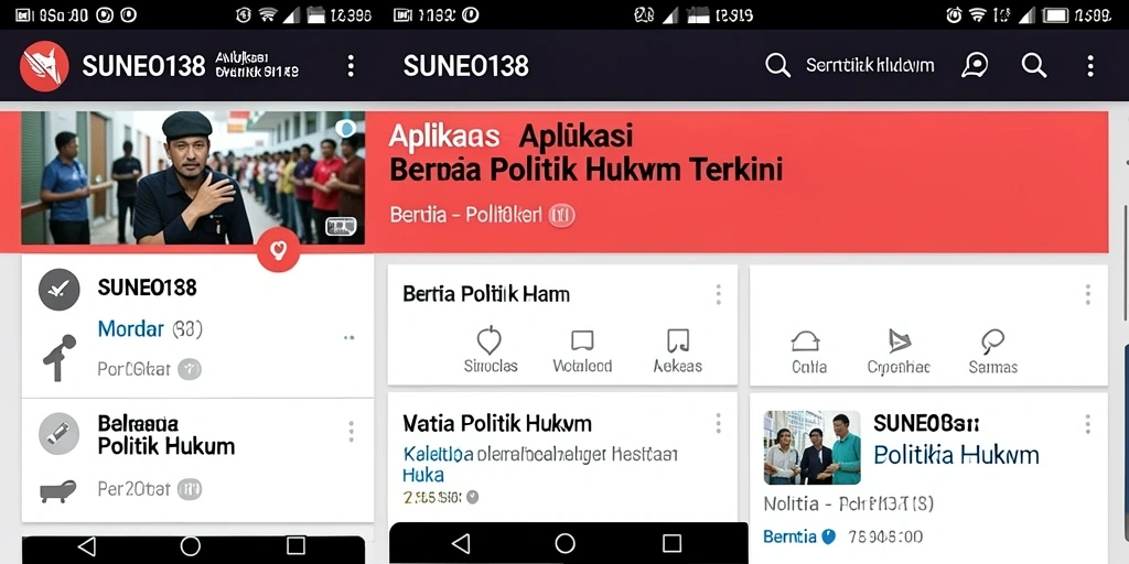 Antarmuka SUNEO138 menampilkan berita politik dan hukum yang terkini.